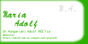 maria adolf business card